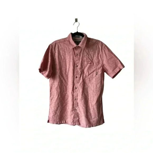 Eddie Bauer Mens Short Sleeve Collard Shirt M - Picture 1 of 4